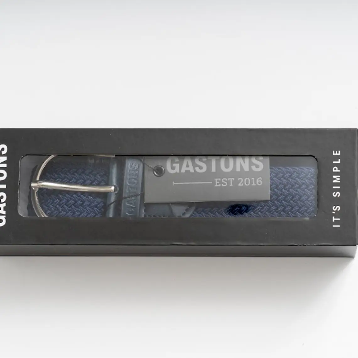 CINTURÓN ELASTICADO TRENZADO AZUL MARINO S/M 5