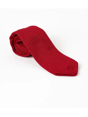 CORBATA TEJIDA MODELO BALTO ROJO
