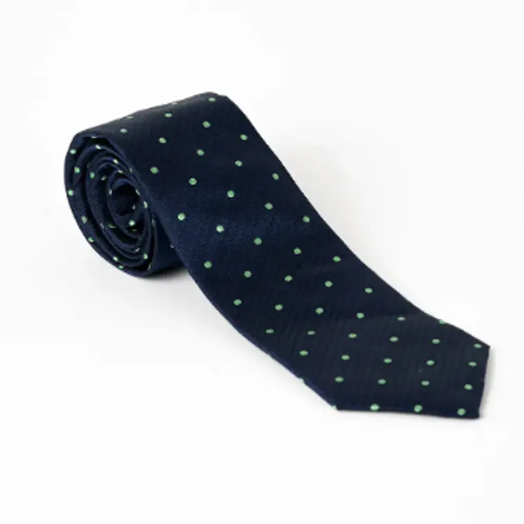 CORBATA SEDA MODELO SCOOBY PUNTOS VERDES 1
