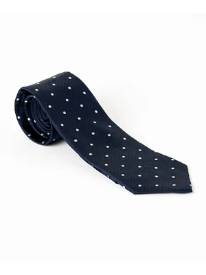 CORBATA SEDA MODELO SCOOBY PUNTOS PLATEADOS
