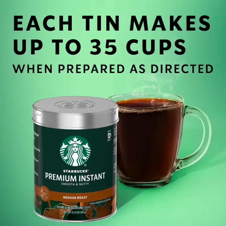 PACK 6 UNIDADES STARBUCKS MEDIUM ROAST INSTANTÁNEO - $4.665 POR UNIDAD (VENCE: 14-08-26) 6