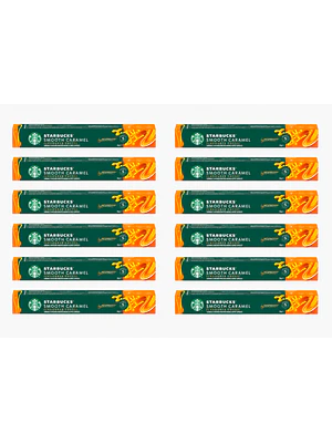 PACK 12 CAJAS (120 CÁPSUAS) STARBUCKS BY NESPRESSO SMOOTH CARAMEL - $4.165 POR CAJA (VENCE: 23-08-26)