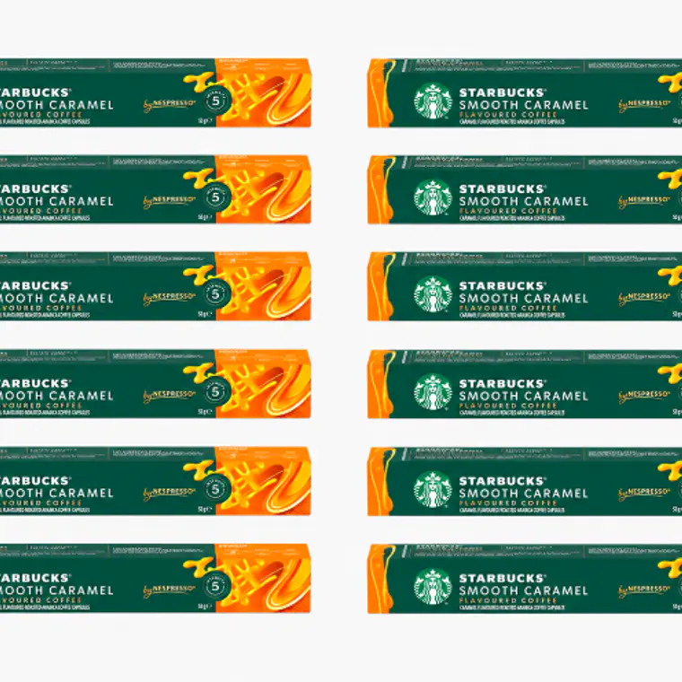 PACK 12 CAJAS (120 CÁPSUAS) STARBUCKS BY NESPRESSO SMOOTH CARAMEL - $4.165 POR CAJA (VENCE: 23-08-26) 1