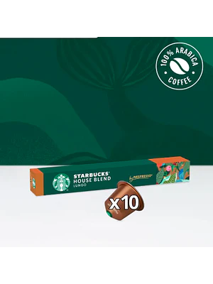 PACK 12 CAJAS (120 CÁPSULAS) STARBUCKS BY HOUSE BLEND LUNGO - $4.165 POR CAJA (VENCE DESDE: 18-08-2026)
