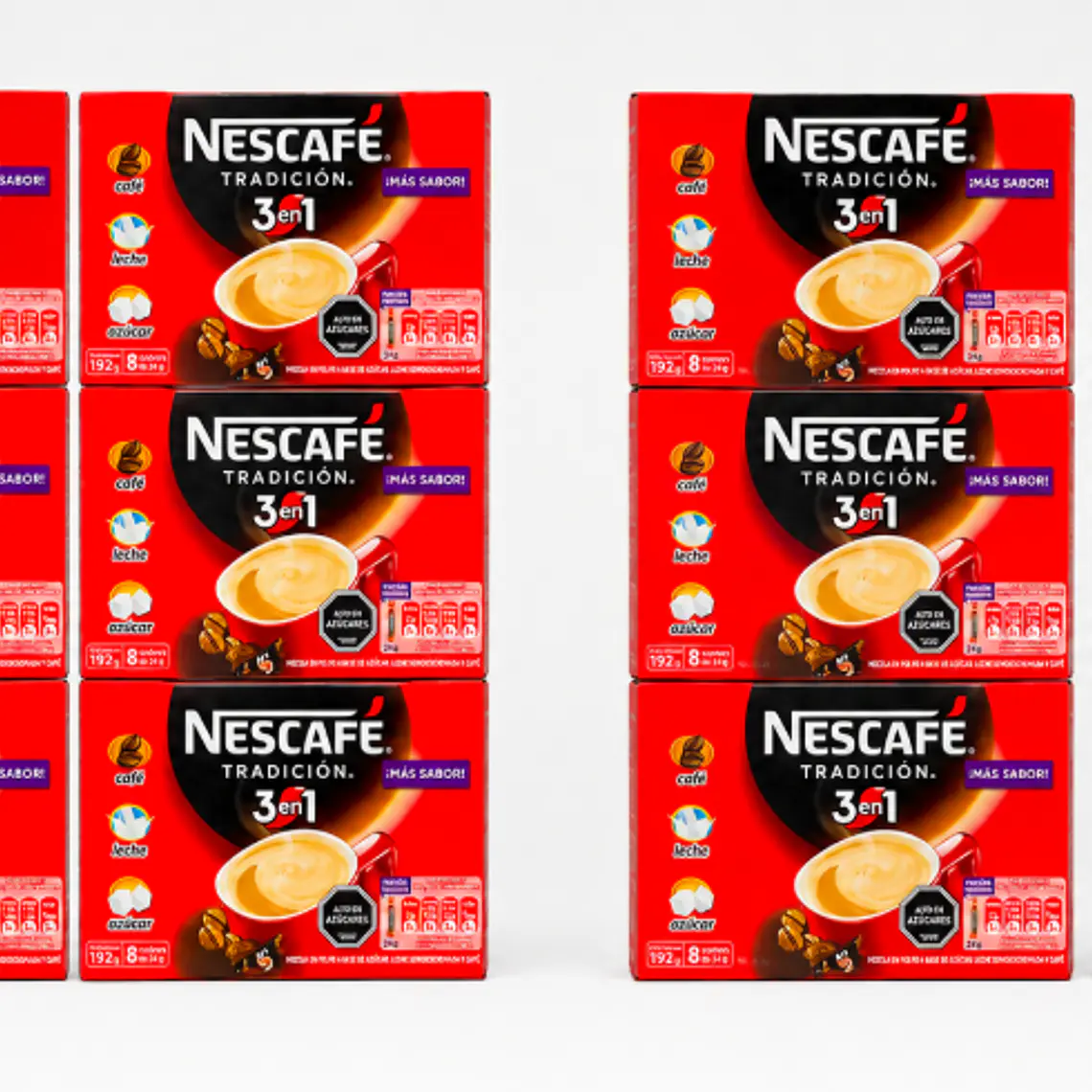 PACK 12 CAJAS (96 SACHETS) NESCAFÉ 3 EN 1 DE CAFÉ - $2.499 POR CAJA (VENCE: 31-07-26) 1