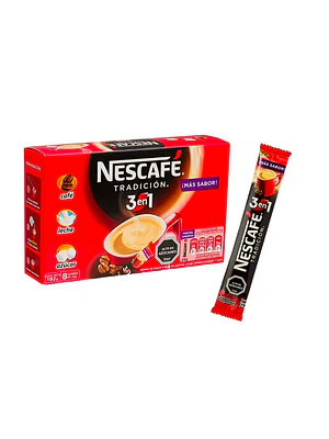 PACK 12 CAJAS (96 SACHETS) NESCAFÉ 3 EN 1 DE CAFÉ - $2.499 POR CAJA (VENCE: 31-07-26)