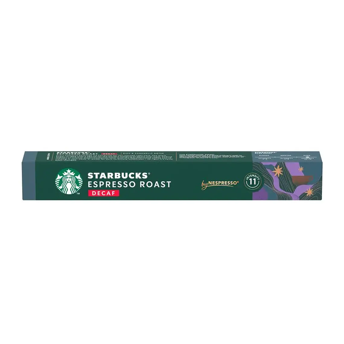 PACK 12 CAJAS (120 CÁPSUAS) STARBUCKS BY NESPRESSO DECAF ESPRESSO ROAST - $4.165 POR CAJA (VENCE: 09-08-26) 3