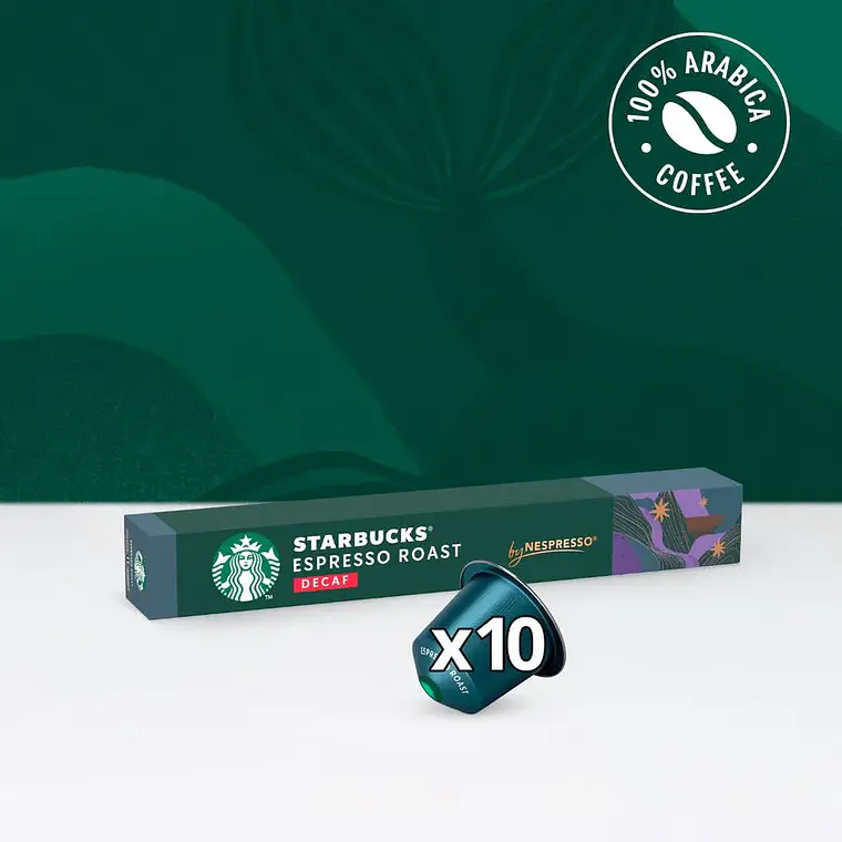 PACK 12 CAJAS (120 CÁPSUAS) STARBUCKS BY NESPRESSO DECAF ESPRESSO ROAST - $4.165 POR CAJA (VENCE: 09-08-26) 4
