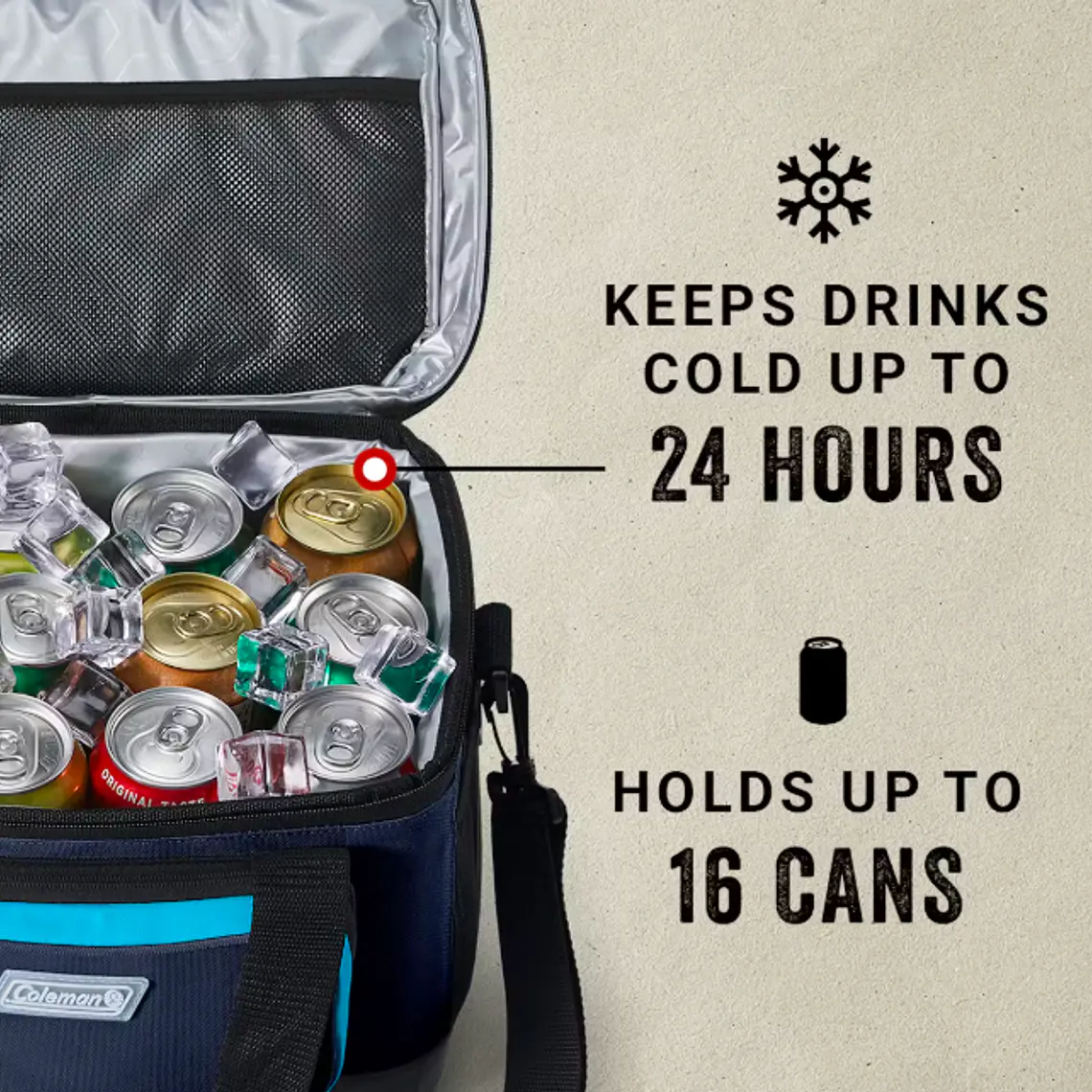 SOFT COOLER COLEMAN XPAND 16 LATAS AZUL 5