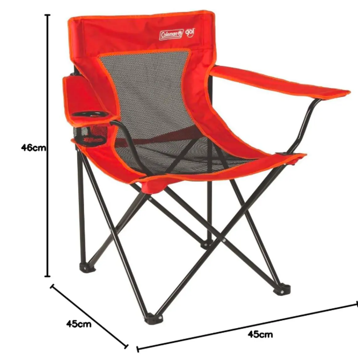 SILLA QUAD CON APOYABRAZOS ROJA 2