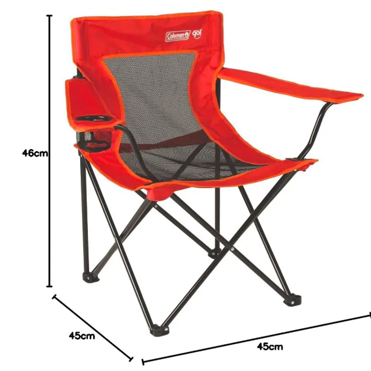 SILLA QUAD CON APOYABRAZOS ROJA 2