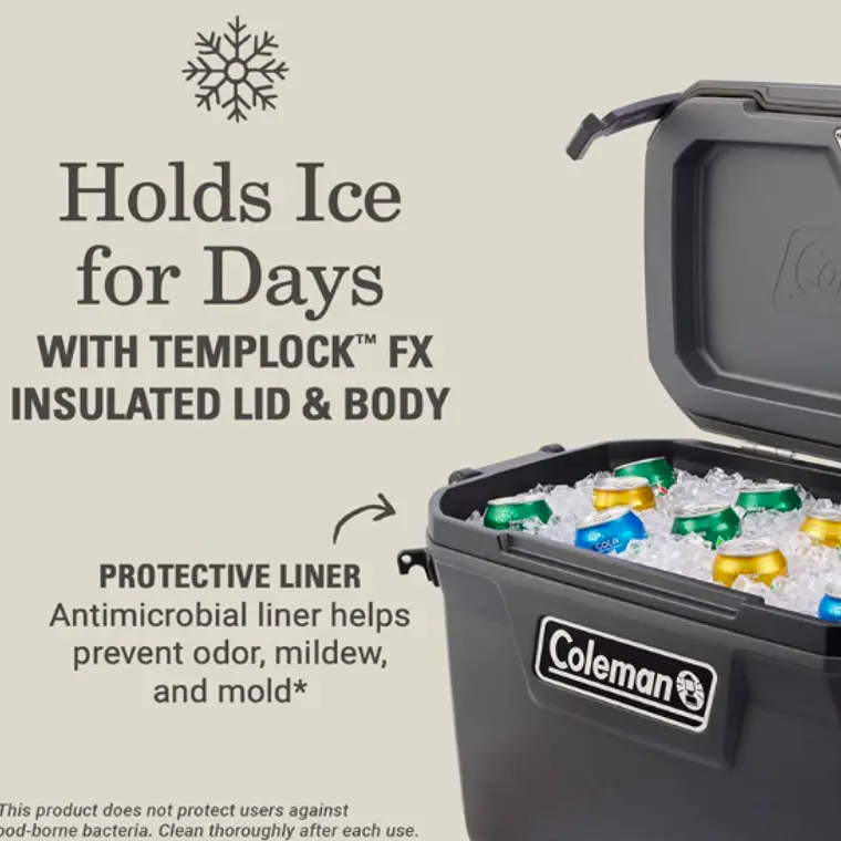 COOLER COLEMAN CONVOY 55QT/52LTS NEGRO 4