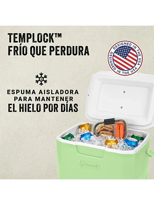 COOLER COLEMAN CHILLER 30QT/28LTS VERDE CLARO