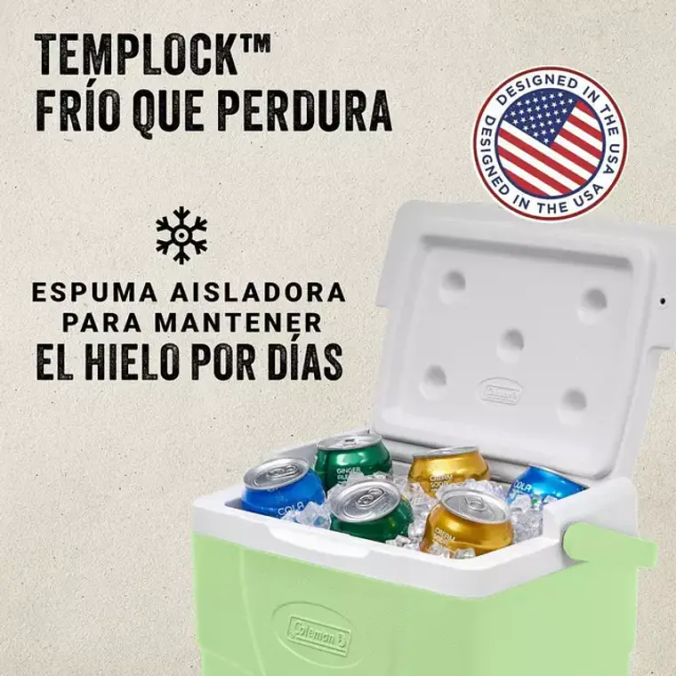 COOLER COLEMAN CHILLER 9QT/9LTS VERDE CLARO 2