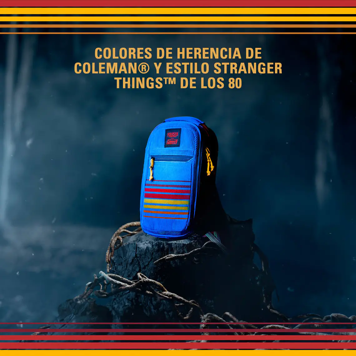 BOLSO COOLER COLEMAN STRANGER THINGS 6 LATAS  BLUE STRIPE 3