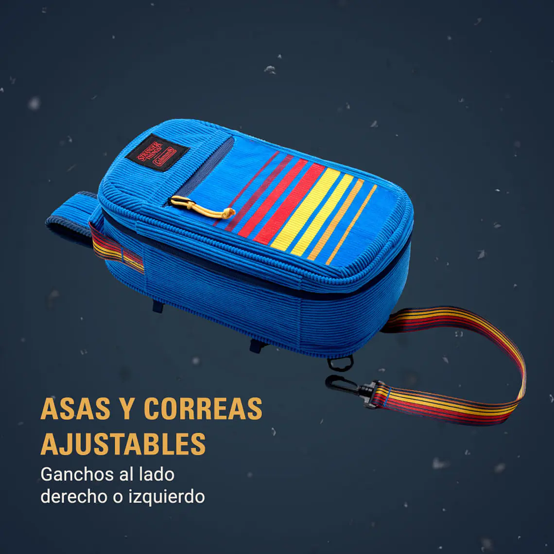 BOLSO COOLER COLEMAN STRANGER THINGS 6 LATAS  BLUE STRIPE 5