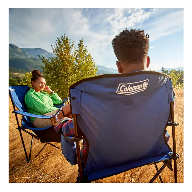 SILLA CON COOLER COLEMAN QUAD AZUL 8