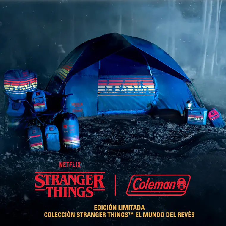 BOLSO COOLER COLEMAN STRANGER THINGS 6 LATAS  NAVY STRIPE 2