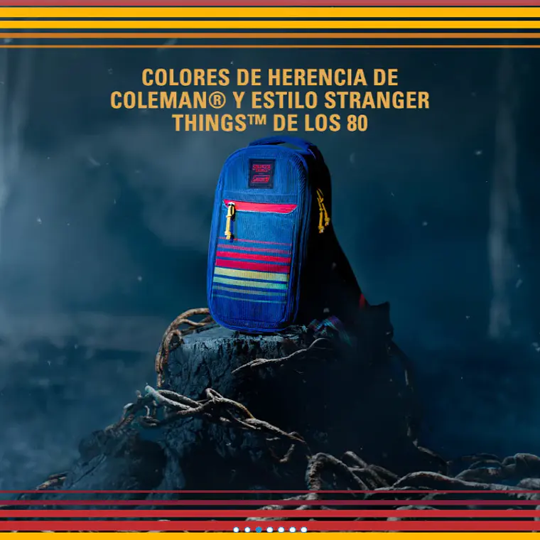 BOLSO COOLER COLEMAN STRANGER THINGS 6 LATAS  NAVY STRIPE 3