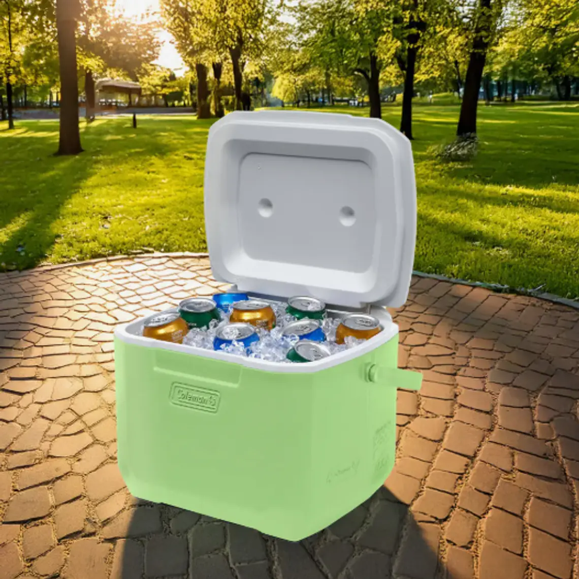 COOLER COLEMAN CHILLER 16QT/15LTS VERDE CLARO (27.3 x 39.37 x 30.48 cm) 5