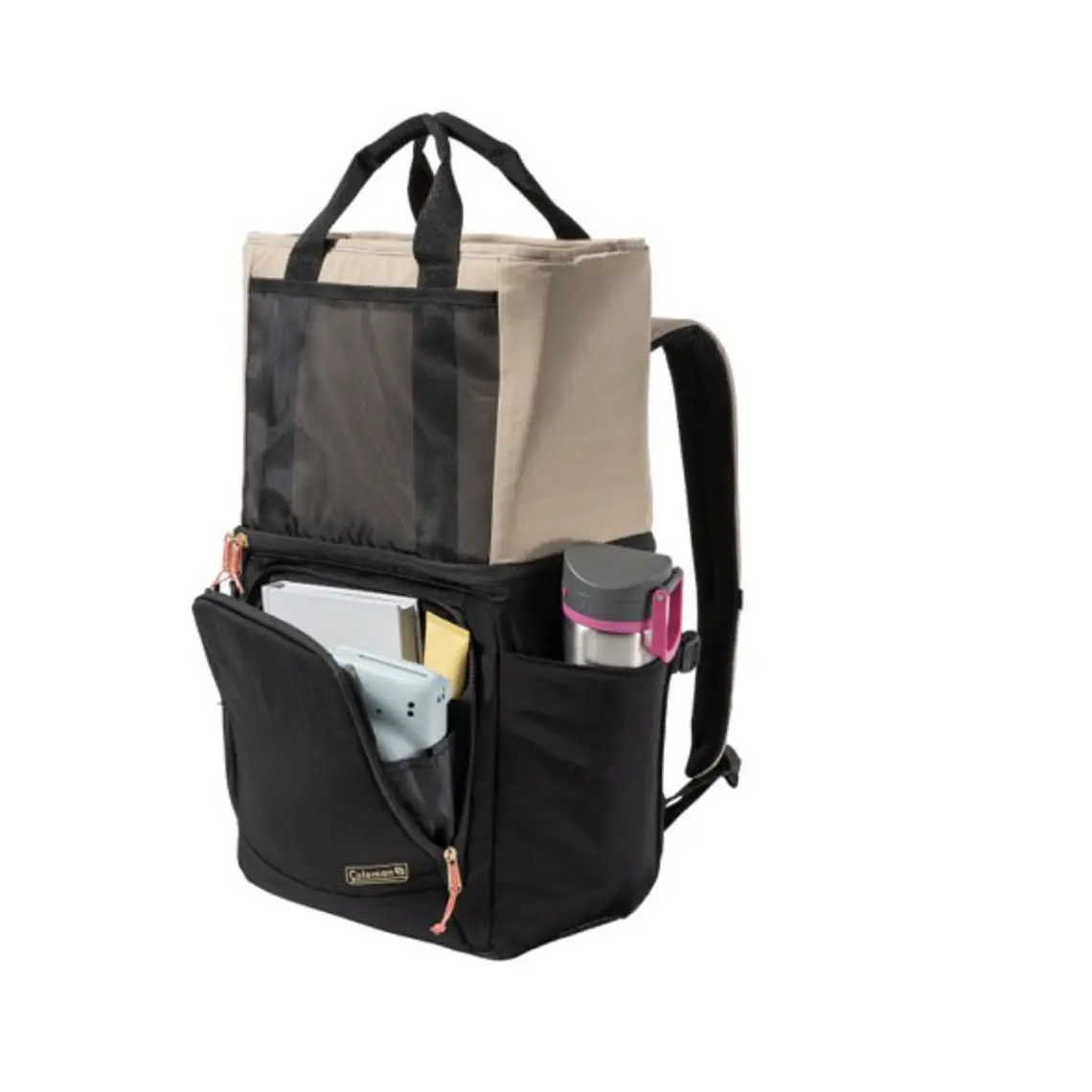 MOCHILA COOLER COLEMAN NOW 20 LATAS BEIGE (50.48  x 20.95 x 36.83 cm) 4