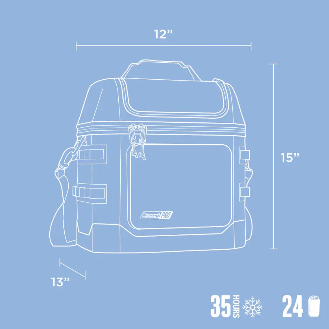 SOFT COOLER COLEMAN PRO 24 LATAS BLUE SKY  2