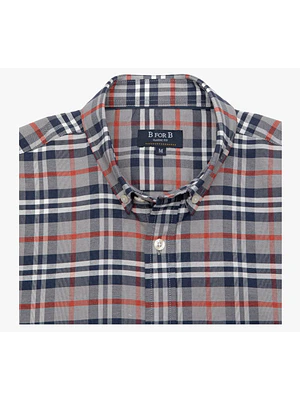 CAMISA ESCOCESA MANGA LARGA GRIS AZUL B FOR B