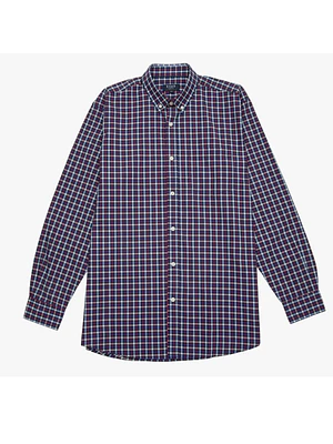 CAMISA ESCOCESA MANGA LARGA AZUL BURDEO B FOR B