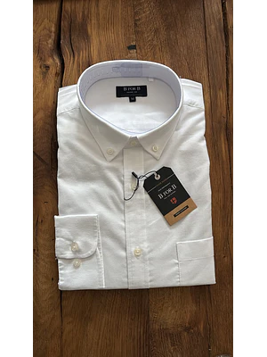 CAMISA OXFORD MANGA LARGA BLANCO B FOR B