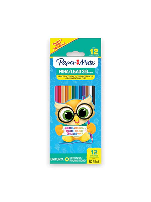  LAPICES DE COLOR LARGOS CAJA 12 UNIDADES REDONDO