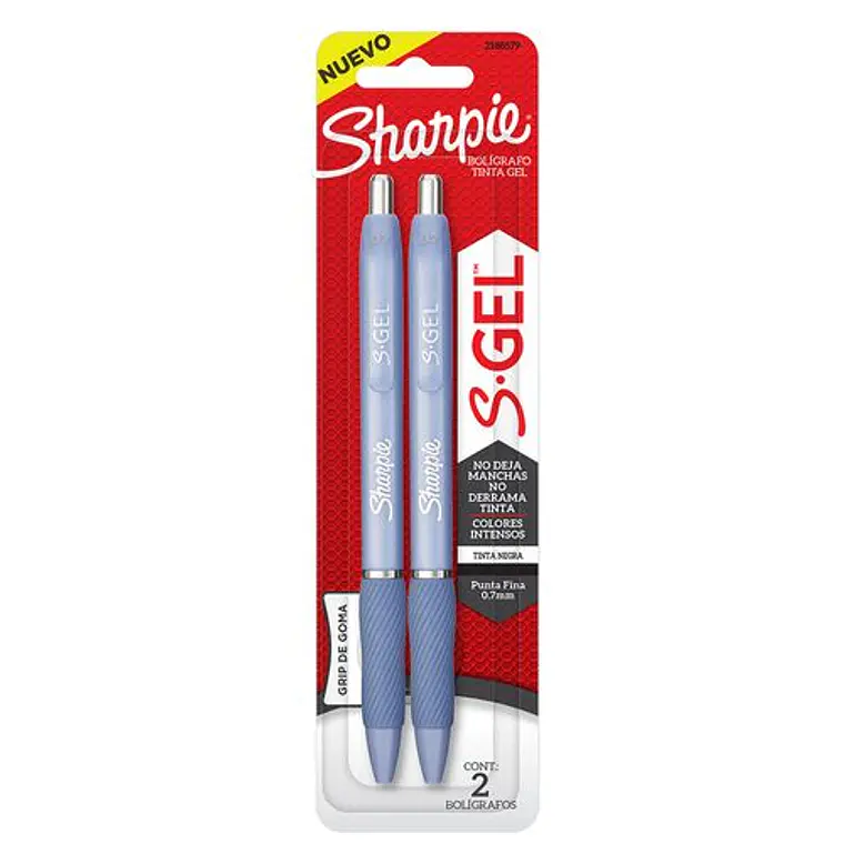 PACK 2 LAPICES GEL SHARPIE AZUL/ 0,7 MM  1