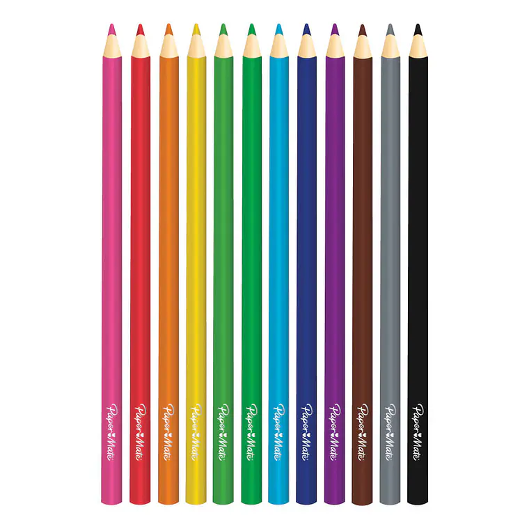  LAPICES DE COLOR LARGOS CAJA 12 UNIDADES REDONDO 3
