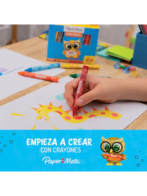 CRAYON TRIANGULAR GRUESO PAPER MATE / 24 UNIDADES