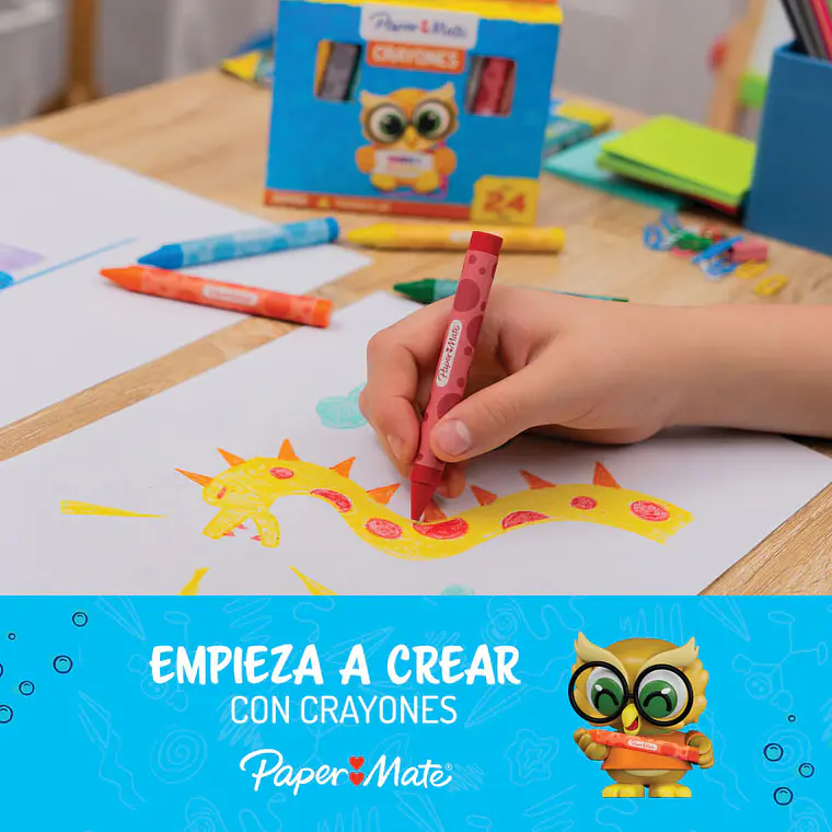 CRAYON TRIANGULAR GRUESO PAPER MATE / 24 UNIDADES 2
