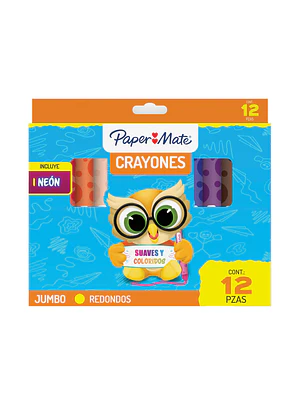 CRAYON REDONDO GRUESO PAPER MATE / 12 UNIDADES