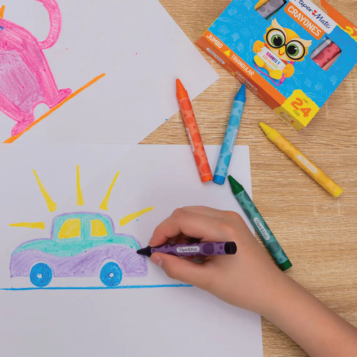 CRAYON TRIANGULAR GRUESO PAPER MATE / 24 UNIDADES 4