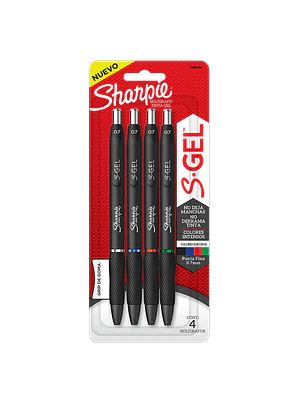 LÁPIZ GEL SHARPIE COLORES CLÁSICOS 0.7 MM / 4U