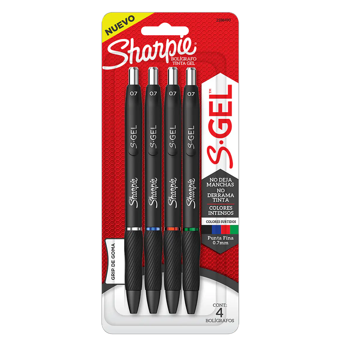 LÁPIZ GEL SHARPIE COLORES CLÁSICOS 0.7 MM / 4 UNIDADES 1