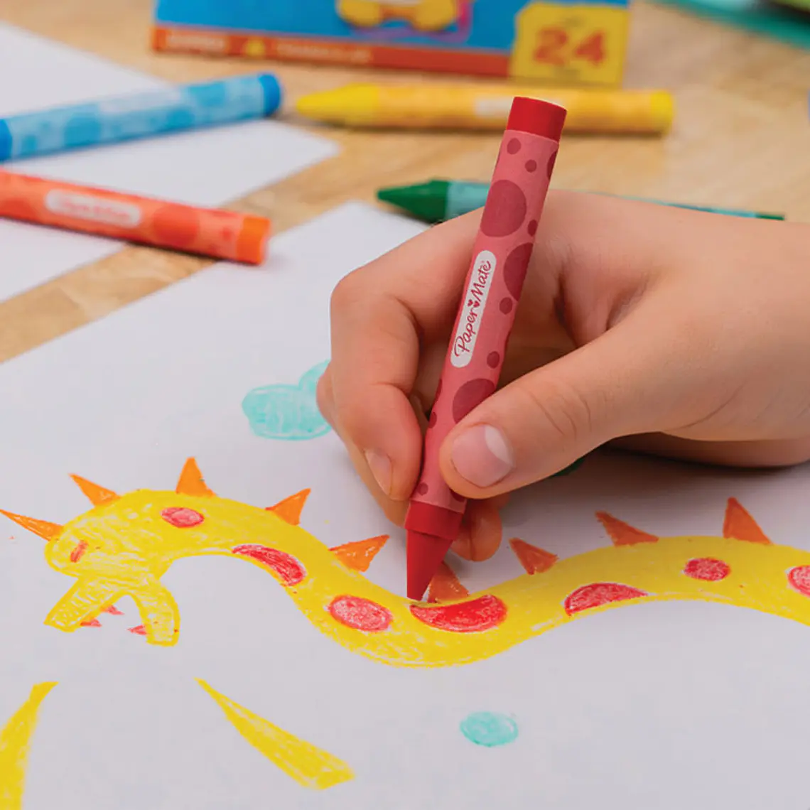 CRAYON REDONDO GRUESO PAPER MATE / 12 UNIDADES 4