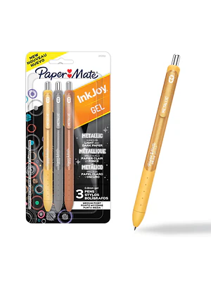 PAPER MATE INKJOY GEL / METÁLICOS / 0.7MM / 3U