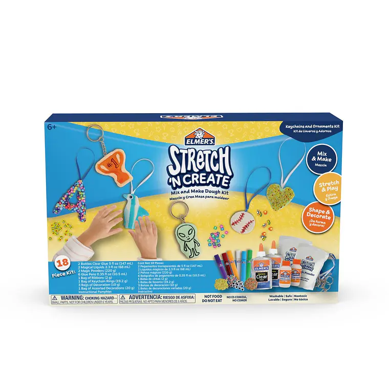 ELMER'S STRETCH N CREATE / LLAVEROS / KIT / 18 UN 1