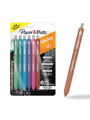 PAPER MATE INKJOY GEL METÁLICO / 0.7MM / SET 6 COLORES