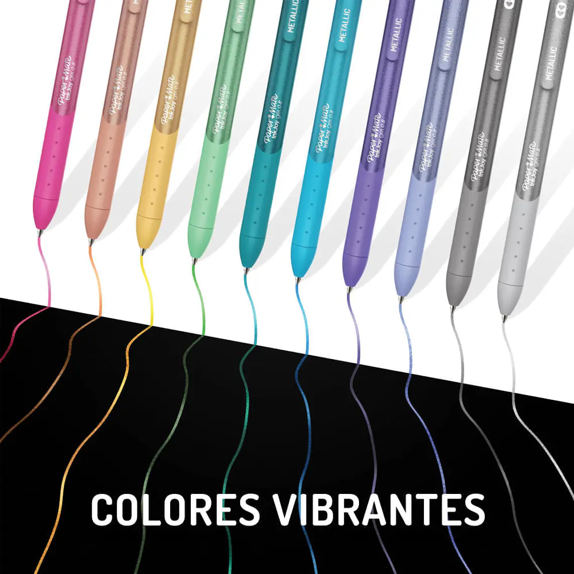 PAPER MATE INKJOY GEL METÁLICO / 0.7MM / SET 6 COLORES 5