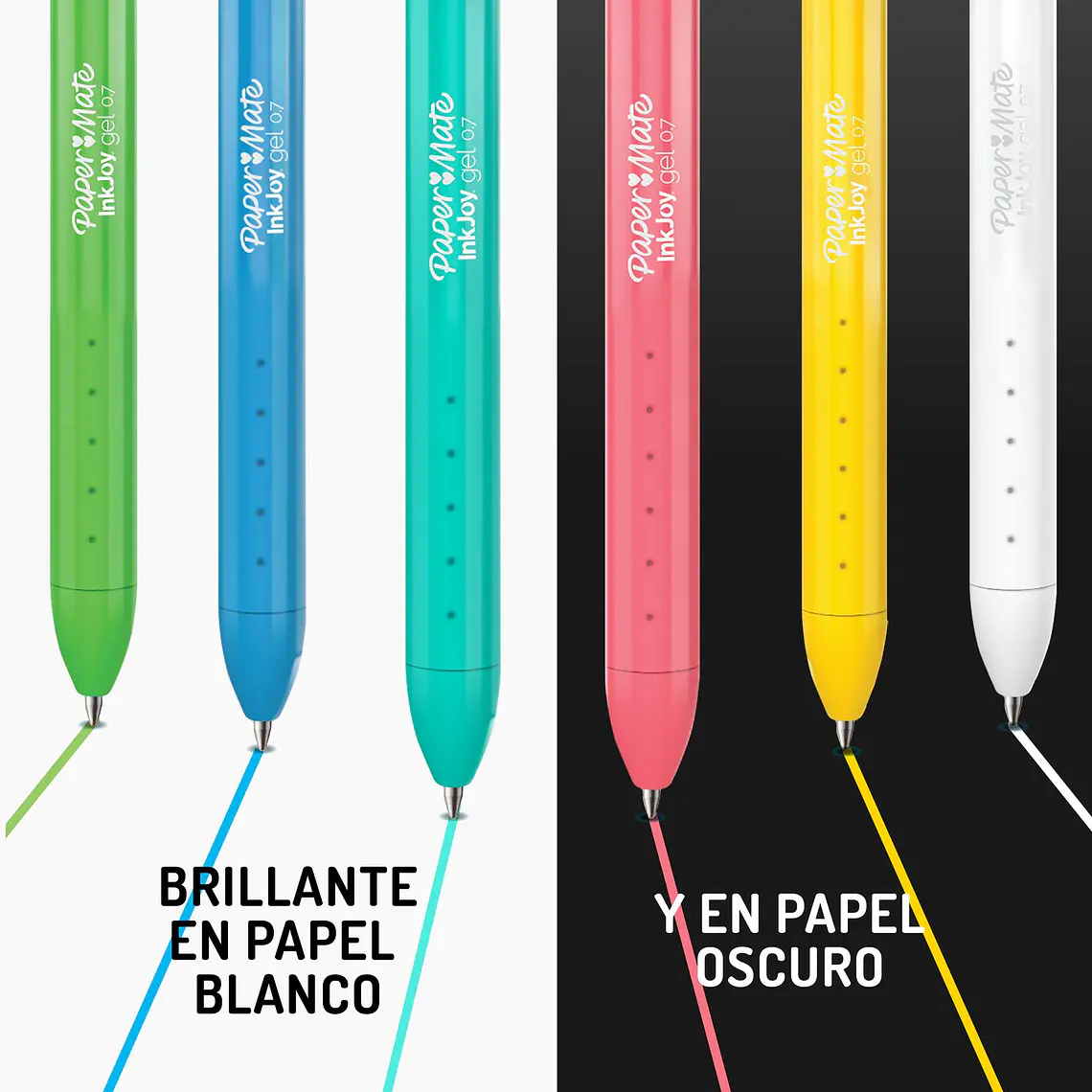 PAPER MATE INKJOY GEL BRIGHT COLORES SURTIDOS / 10 UN 2