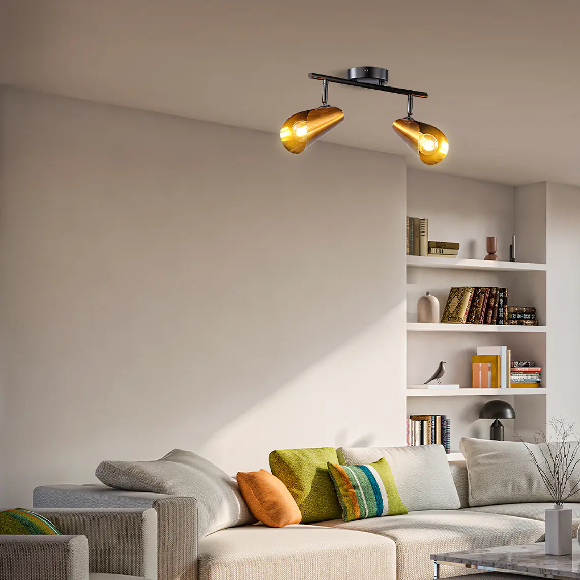 FOCO SOBREPUESTO 2 LUCES ROSSI ANTIQUE 2