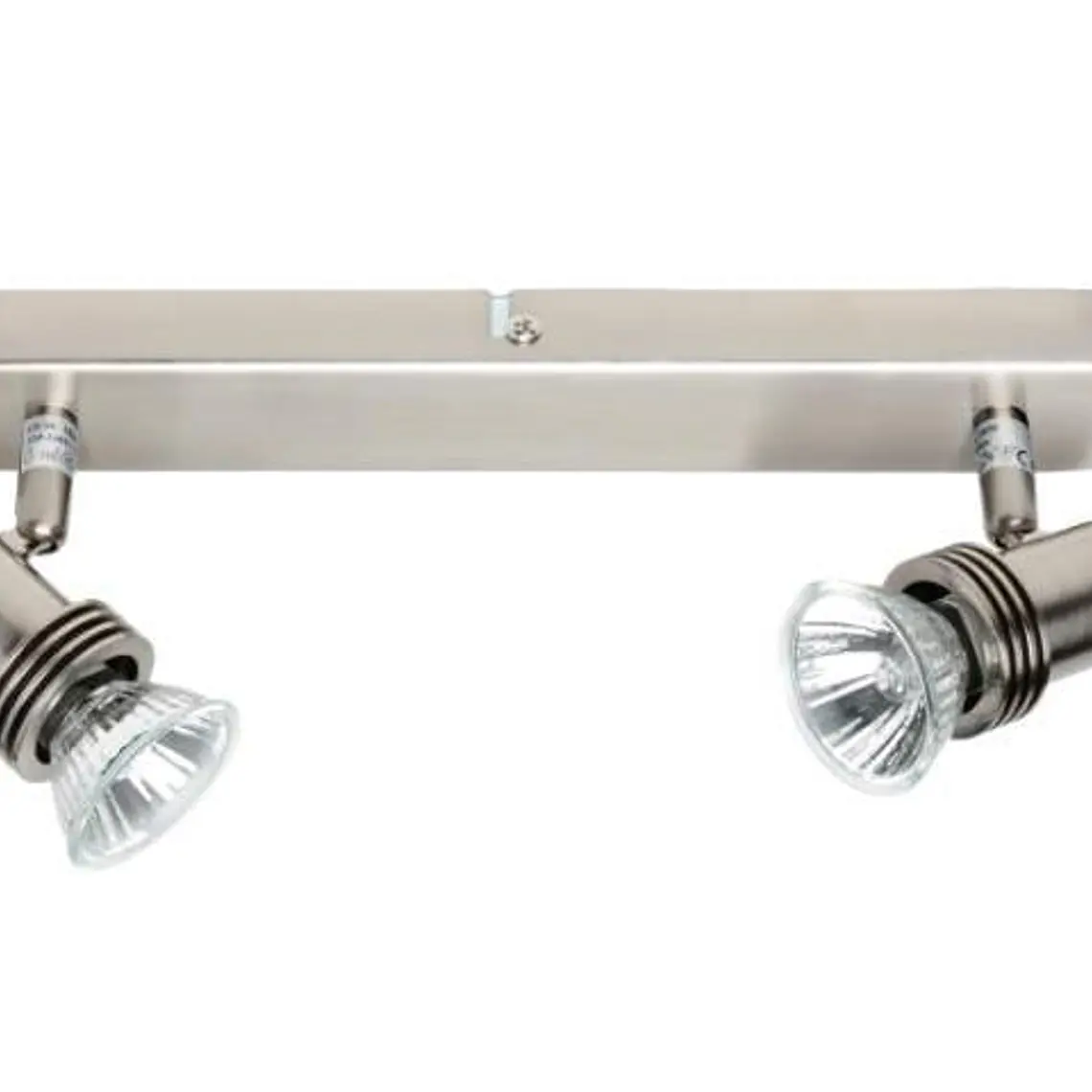 FOCO SOBREPUESTO HAT 2 LUCES NÍQUEL MATE 1