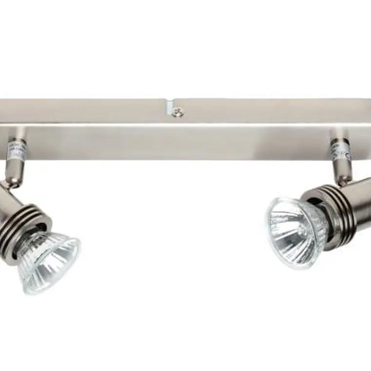 FOCO SOBREPUESTO HAT 2 LUCES NÍQUEL MATE 1