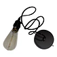 COLGANTE SOQUET OLDIE NEGRO 1 LUZ  - Miniatura 1