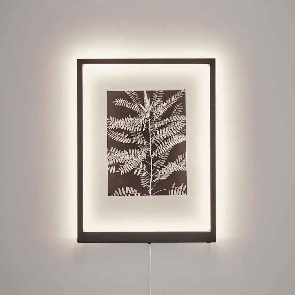 APLIQUE FRAME LED NEGRO 15W LUZ CÁLIDA 70X50CM 3