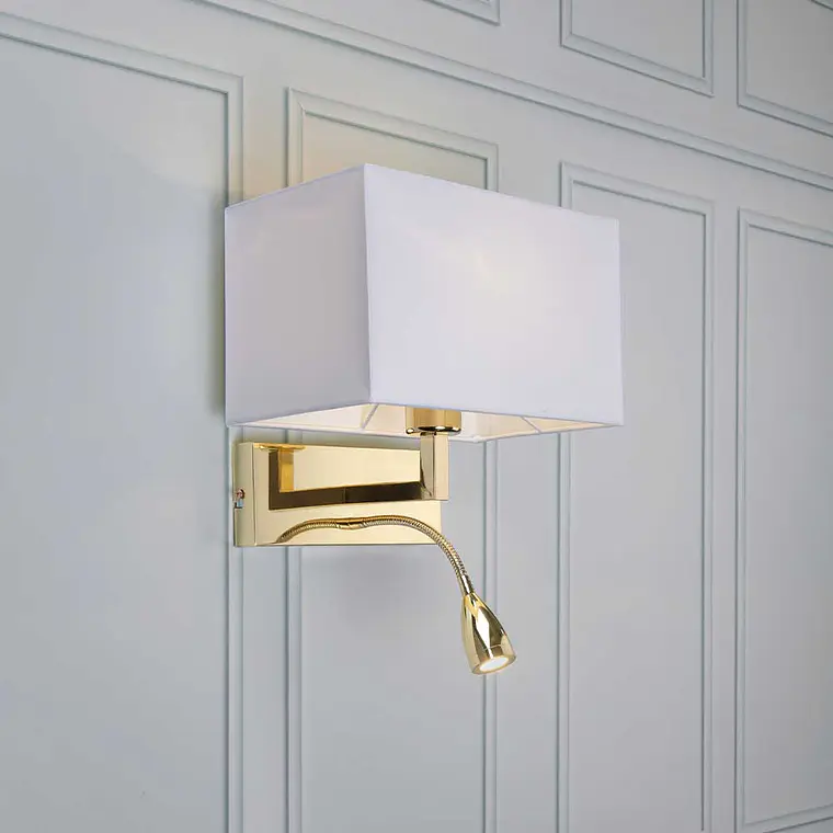APLIQUE SAVOY BRONCE E27 40W MÁXIMO + LED LECTURA  1